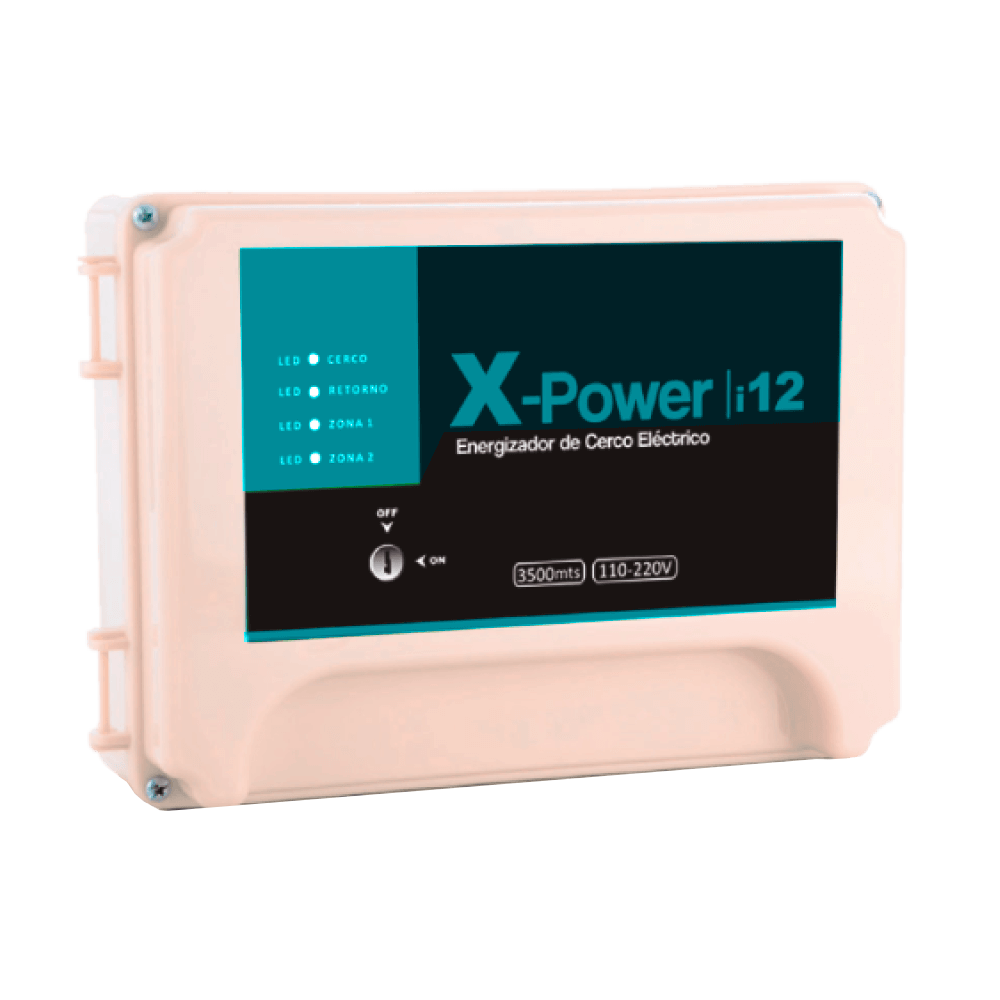 Energizador X-Power, energiza hasta 3500m 2 zonas cableadas 16 inalambricas 96 dispositivos HG-XPOWERI12.